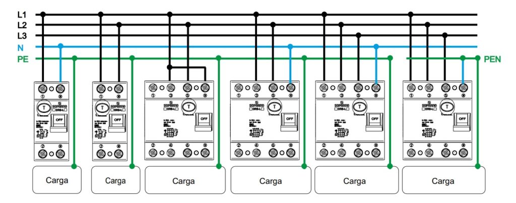 Esquema de ligação de um DR